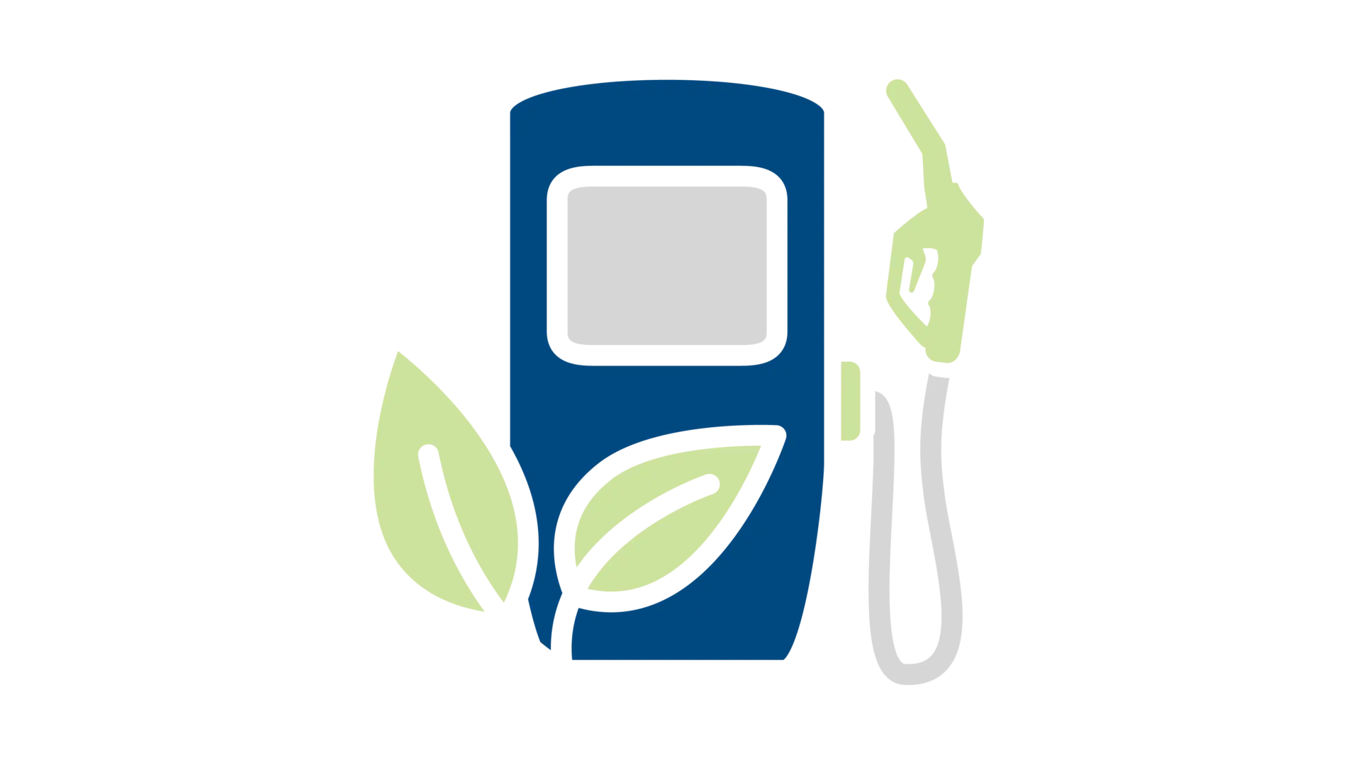 Fuel machine with green leaves, symbolizing alternative and eco-friendly fuel solutions like hydrogen and electric engines