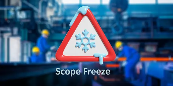 A scope freeze attention sign in a turnaround.