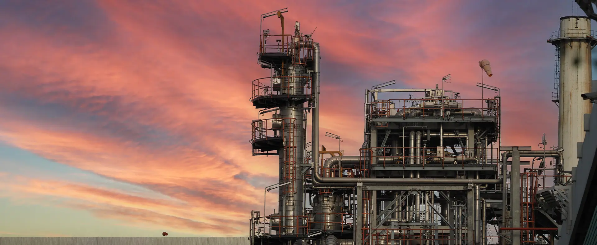 Oil and gas platform An oil and gas platform at sunset