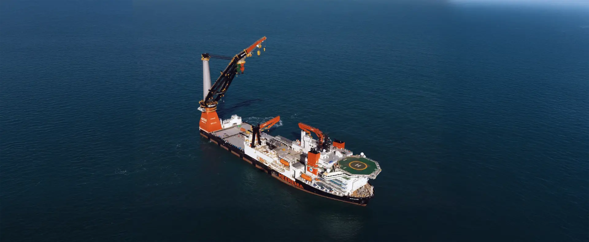heavy-lift crane ship at sea A heavy-lift crane ship at sea