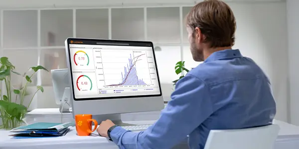 A professional tracking the schedule performance index (SPI) values of a project.