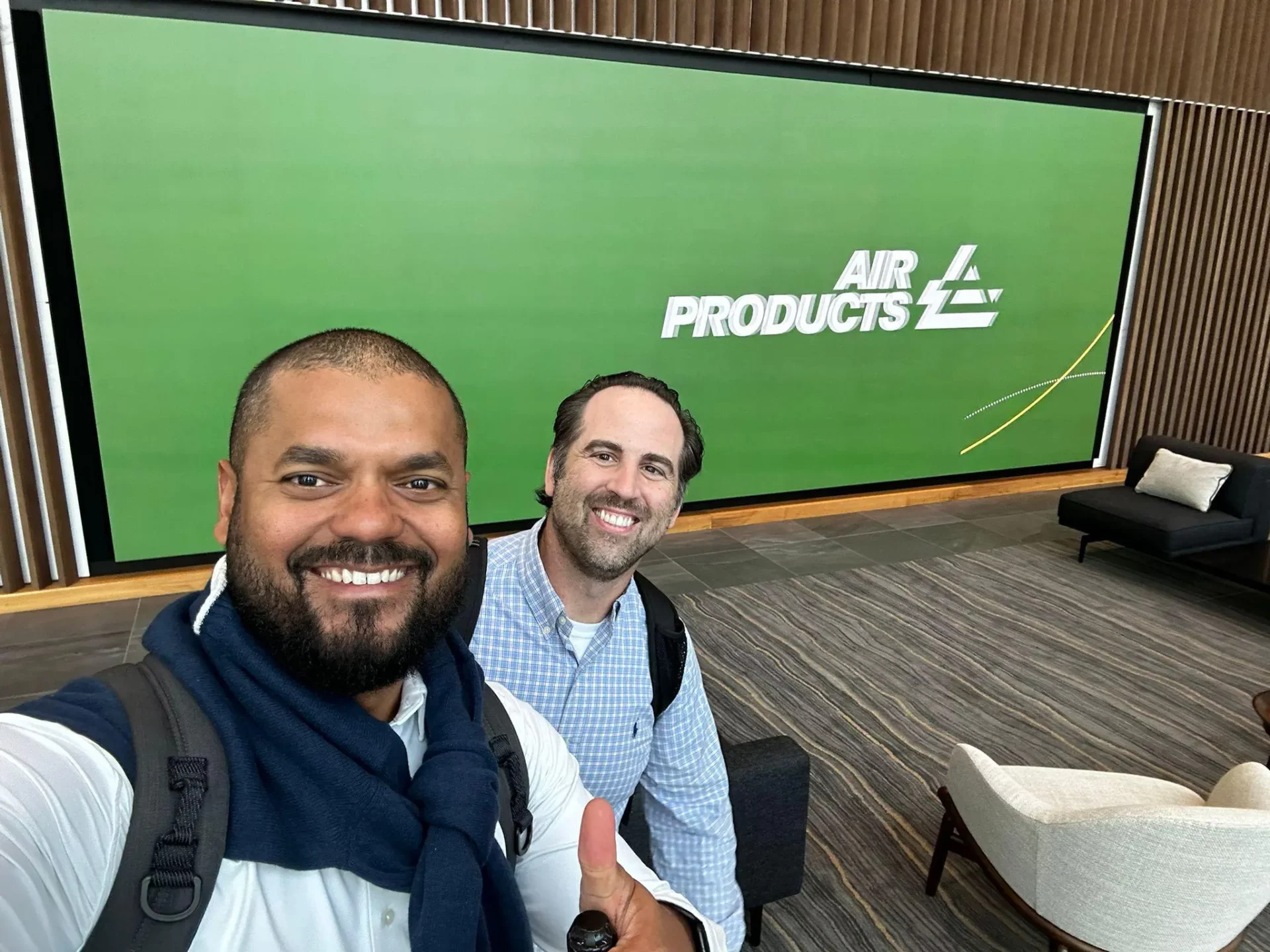 Shamir and Rob at the Air Products office Shamir and Rob at the Air Products office