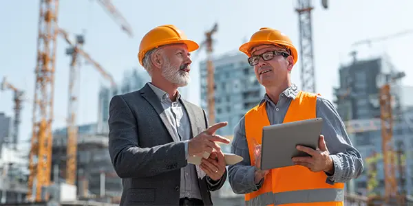 An owner and a contractor collaborating on a construction project
