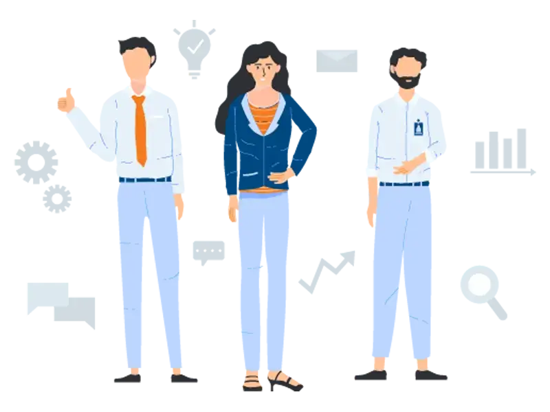 Diverse group of webinar audience